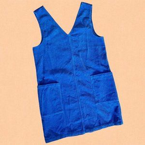 Twik royal blue corduroy mini jumper dress